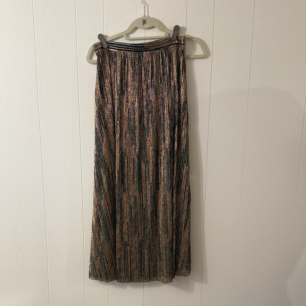 ba&sh Multicolor Pleated Midi Skirt